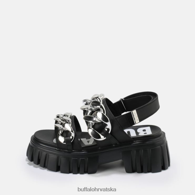 crno Buffalo lavlji lanac sandala s platformom veganska |sandale TDD6T902